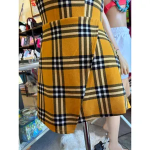 No‎ Boundaries Yellow Plaid Skort Romper O-Ring Straps Small 3-5 thumbnail 5