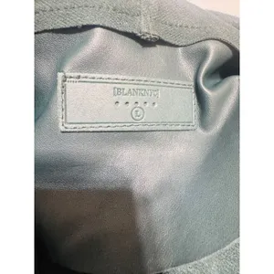 BlankNYC Womens Vegan Leather Asymmetrical Zip Jacket Moto biker Dark Green L thumbnail 10