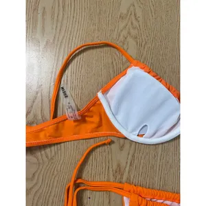 B6 New Women’s 2Pc SHEIN Bikini 👙 Set Cheeky Orange size Medium thumbnail 5