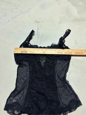 Victoria’s Secret y2k Black Lace Bodysuit Sheer Teddy 36C thumbnail 3