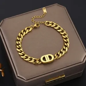 Stainless steel gold tone chunky bracelet nwt thumbnail 1