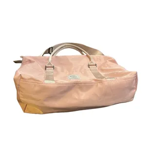 Floless Workshop Pink Nylon Duffel Travel Bag Weekender Carry On Gym Sports thumbnail 3
