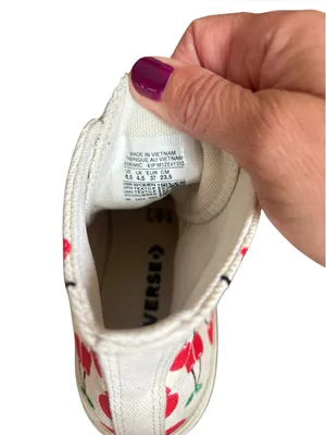Converse All Star Lift Platform High Top Sneaker Cherry Print Womens 6.5 thumbnail 10