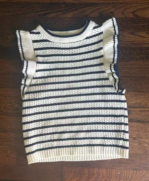 Acoa sleeveless striped sweater Blue Size M thumbnail 1
