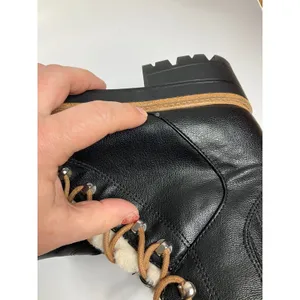 Nine West Ivani black lace up combat boots women's size‎ 11 faux leather trendy thumbnail 6
