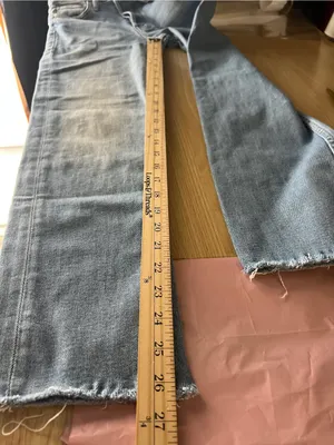 MOTHER‎ Tomcat Ankle Fray Jeans in Light Blue thumbnail 14