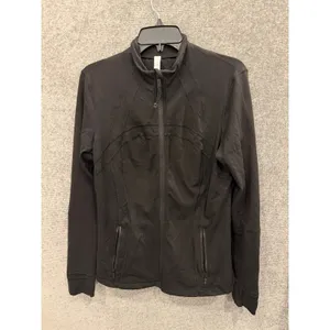 Lululemon Womens Jacket 12 Black Luon Define Full Zip Thumbholes Activewear thumbnail 6