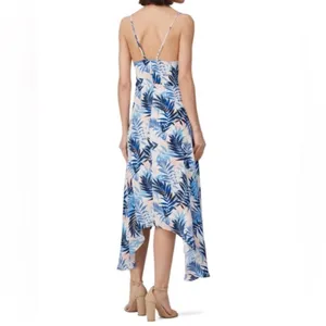 Slate & Willow Handkerchief Hem Dress Tropical Print Maxi Dress Size XL thumbnail 2