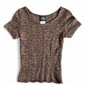 Judy Blue Judy Knapp Women's Brown Lace Baby Tee thumbnail 1
