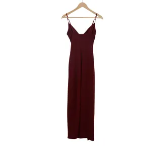 Emerald Sundae Maxi Dress Womens S Burgundy Wrap Front High Slit Excellent thumbnail 3
