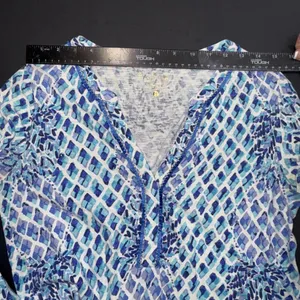 Lilly Pulitzer Fringe Pineapple Preppy Beach Puff Sleeve Designer Mini Dress Med thumbnail 11
