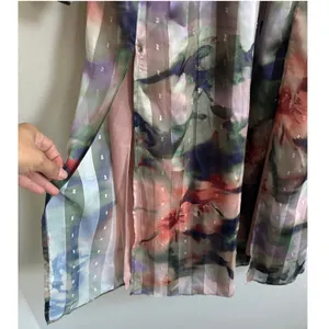 Socialite Chiffon Floral Midi Dress Womens Medium Side Slit‎ Party Guest Spring thumbnail 11