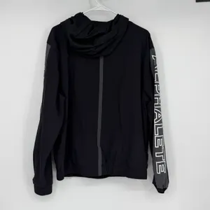 Alphalete EXP Tech Windbreaker Men's XS Black Hooded Quarter Zip Gym Jacket thumbnail 2