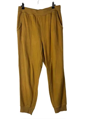 Aerie‎ Mustard Yellow Main Squeeze Thermal Jogger Pants M thumbnail 2