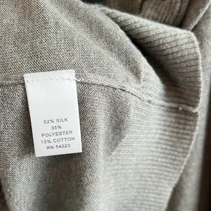 NWT Banana Republic Silk Blend Summer Lightweight Ruffle Cardigan Sweater Top, L thumbnail 6