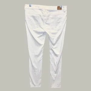 1964 | American Eagle Stretch‎ Skinny White Denim Jeans Womens 4 Regular thumbnail 2