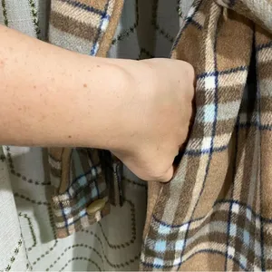 Kori America Plaid Shirt Jacket Shacket Belted Coat Size Medium thumbnail 5