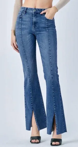 Hidden Jeans Happi Front Slit Flare Jeans thumbnail 1