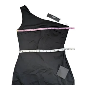 Lulu's good times only black one-shoulder maxi dress Medium thumbnail 4