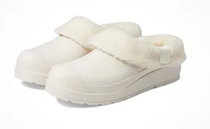 Hunter Cozy Cream Faux Shearling Slip-On Clogs thumbnail 1