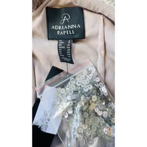 Adrianna Papell Sequin Floral High Neck Column Gown, Size 8, Marble/Mauve,‎ NWT thumbnail 8