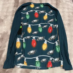 NFL Philadelphia Eagles Christmas Lights Pajama Top Long Sleeve Size Medium thumbnail 7