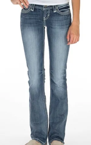 BKE Sabrina Low Rise Boot Cut Thick Stitch‎ Denim Jeans thumbnail 1
