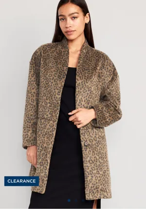 Old Navy Wool Blend Coat Grey thumbnail 3