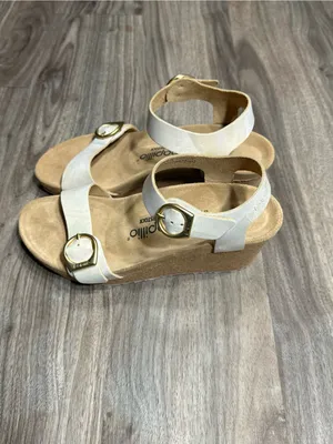 Birkenstock Papillio Cream Ankle-Strap Wedge Sandals thumbnail 2