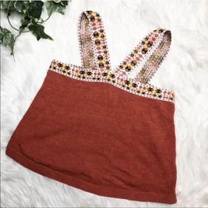 NWT Madewell Embroidered Swing Sweater Tank Small thumbnail 2