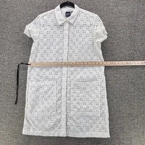 Gap Eyelet Shirt Dress‎ White Small thumbnail 15