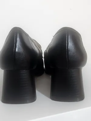 Adrienne Vittadini Womens Sabre Black Block Heel Shoes Size 7.5 thumbnail 6