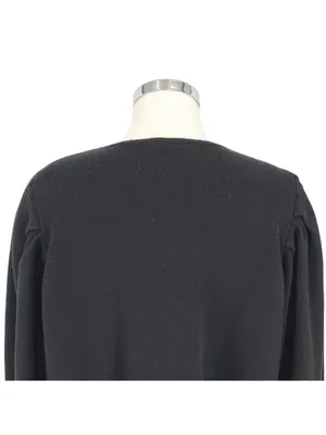 Express Black Puff Sleeve Open Cardigan Sweater Minimalist Quiet Luxury Size XL thumbnail 6