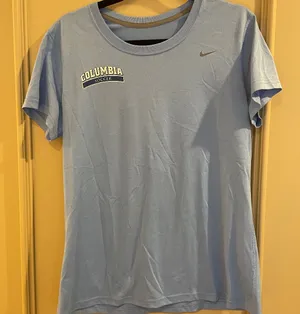 NIKE Dri-Fit COLUMBIA UNIVERSITY Soccer Blue Jersey Tee Size Large thumbnail 1