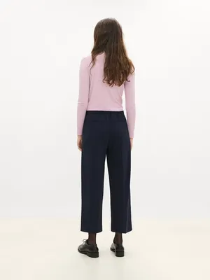 Theory Admiral Crepe Light Navy Pleated Dress Pants 4 thumbnail 2