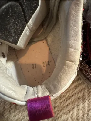 Golden Goose Gray & Pink Glitter Mid-Top Sneaker | Size 37 thumbnail 6