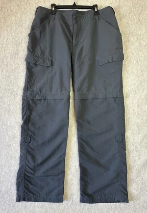 The North Face Women’s 14 Reg Convertible Hiking Pants Gray Zip Off Nylon thumbnail 1