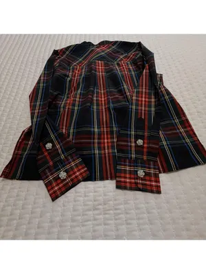 J.Crew Rhinestone Buttons Stewart Tartan Blouse Top Sz S Small NWT Cotton Shirt thumbnail 10