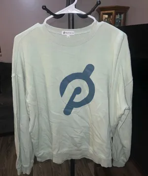 Peloton Crewneck Sweatshirt in Light Mint with Logo thumbnail 1
