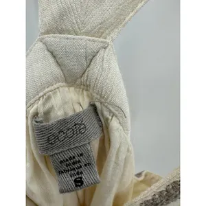Ecote Women Small Cream Boho Dress Mini Frock Embroidered‎ Racerback Rayon thumbnail 7