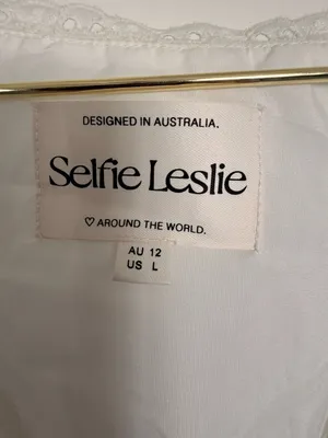 Selfie Leslie Azura Scalloped Lace Trim Peplum Top thumbnail 5