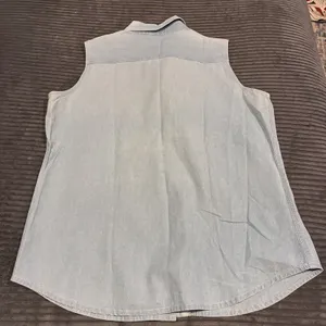 Vintage DISNEY Mickey MOUSE Denim Button Womens M USA Sleeveless Embroidered thumbnail 9