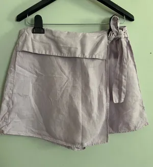 Zara Lilac Wrap Skort with Side Tie thumbnail 1