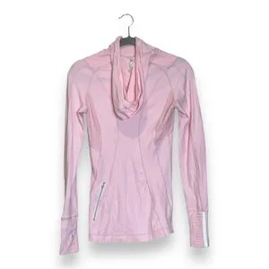 Lululemon Athletica Women Pink Track Jacket Sz 4 Hood‎ thumbnail 2