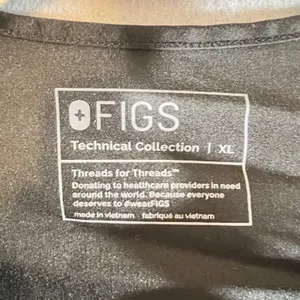 822 | FIGS Technical Collection‎ Scrub Top XL Black Medical Nurse Healthcare thumbnail 3