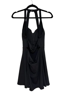 NEW Halara SoftlyZero Airy Backless Twisted Active Dress in Black - Size L thumbnail 6