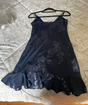 Showpo Navy Sparkly Mini Dress thumbnail 7