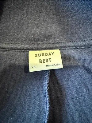 Sunday Best Navy Long-Sleeve Zip-Front Knit Dress thumbnail 4