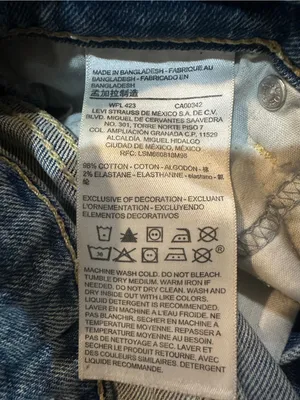 Levi's Light Blue Distressed Denim Shorts thumbnail 2