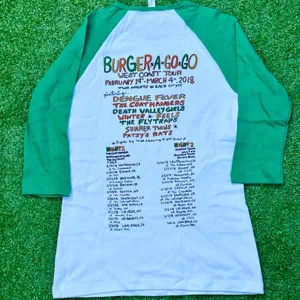 2018 Burger A Go Go West Coast Tour T Shirt Burger Records Graphic Tee thumbnail 3